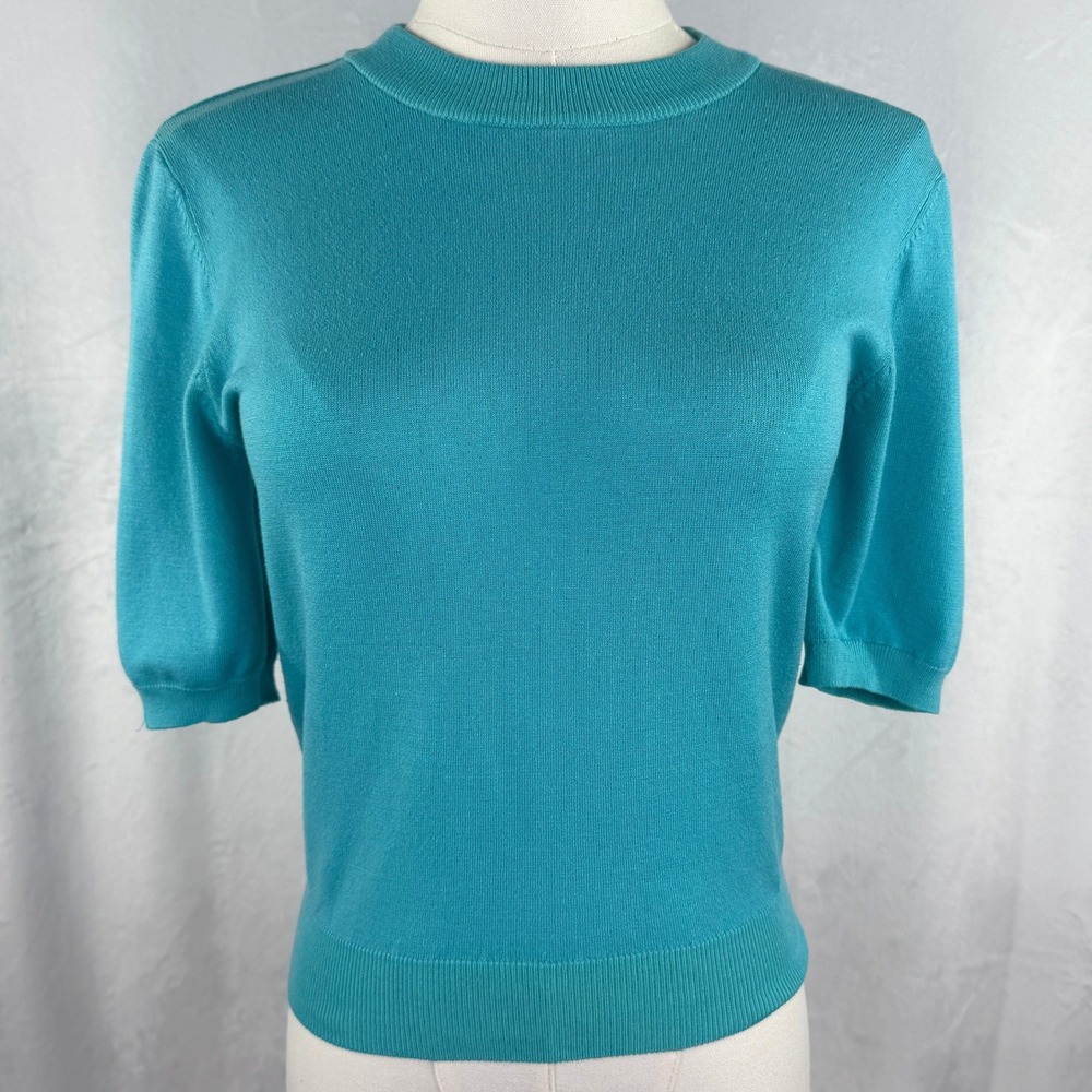 Vintage Moda International Silk Blend Quiet Luxury Sweater Top 90s Minimalist M